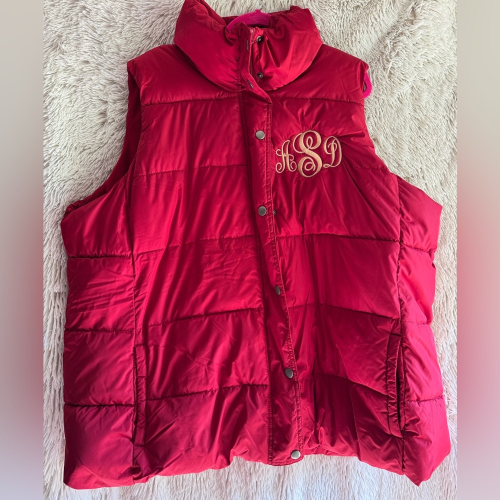 Old Navy Puffer Vest - Deep Red